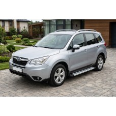 Бокові пороги Maya V2 (2 шт., алюміній) для Subaru Forester 2013-2018 рр