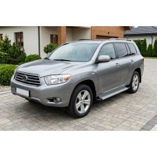 Бокові пороги Maya V2 (2 шт., алюміній) для Toyota Highlander 2008-2013 рр