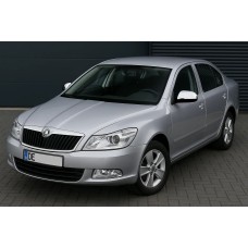 Накладки на дзеркала (2 шт., нерж) Carmos - Турецька сталь для Skoda Octavia II A5 2006-2010 рр