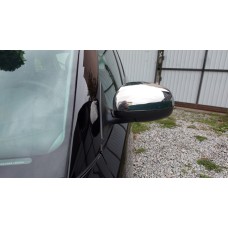 Накладки не зеркала (Carmos, 2 шт, нерж) для Skoda Fabia 2007-2014 гг