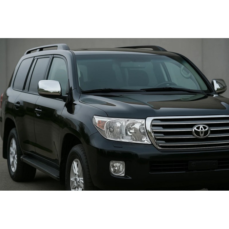 Накладки на Зеркала 2008-2012 (2 шт, Нержавейка) OmsaLine - Итальянская Нержавейка для Toyota Land Cruiser 200