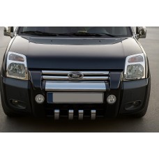 Накладки на фари (2 шт, нерж.) для Ford Connect 2002-2006 рр