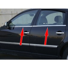 Зовнішня окантовка вікон (4 шт, нерж) Carmos - Турецька сталь для Volkswagen Passat B5 1997-2005 рр