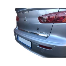 Накладка кромки багажника (нерж) Carmos - Турецька сталь для Mitsubishi Lancer X 2008- рр
