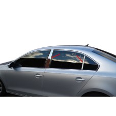 Молдинг дверных стоек (нерж) для Volkswagen Jetta 2011-2018 гг