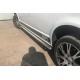 Бічні труби (2 шт., нерж) 60мм, Довга база для Volkswagen T5 Caravelle 2004-2010 рр
