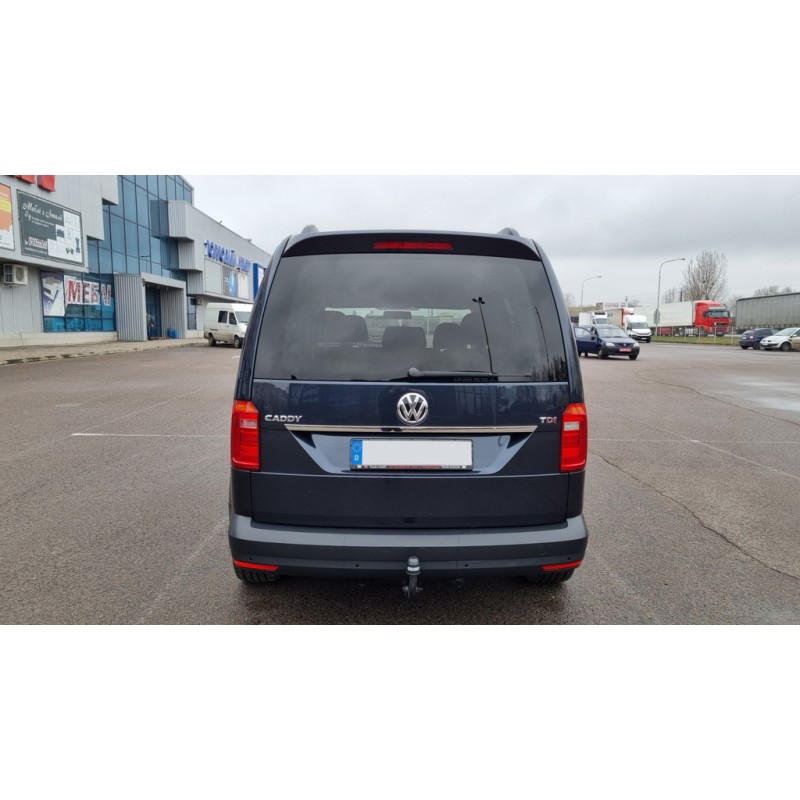 Накладка над номером (1 дверной, нерж.) для Volkswagen Caddy 2015-2020 гг