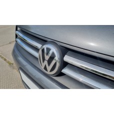 Накладки на решетку (2 шт, нерж) Carmos - Турецкая сталь для Volkswagen Caddy 2015-2020 гг