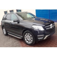 Боковые Подножки BlackLine (2 шт., Алюминий) для Mercedes GLE/ML class W166 2011-2018 гг