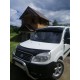 Козырек на лобовое стекло (черный глянец, 5мм) для Fiat Doblo I 2005-2010 гг