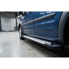 Бокові пороги X5-тип (2 шт., алюм) Максі база для Ford Connect 2010-2013 рр