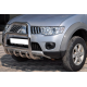 Передняя защита QT007 (нержавейка) для Mitsubishi Pajero Sport 2008-2015 гг