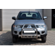 Передняя защита QT007 (нержавейка) для Mitsubishi Pajero Sport 2008-2015 гг