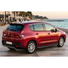 Бокові пороги Allmond Black (2 шт., алюміній) 2008-2014 для Peugeot -2016 рр