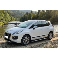 Бокові пороги Maydos V1 (2 шт., алюміній -2026 нерж) 2008-2014 для Peugeot -2016 рр