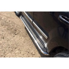 Бокові пороги Maydos V2 (2 шт., нерж) для Jeep Grand Cherokee WK 2004-2010 рр
