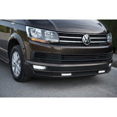 Накладка на передній бампер Sport 2-LED 2015-2018 (під фарбування) для Volkswagen T6 рр
