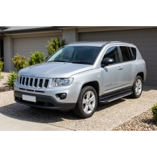 Бокові пороги RedLine V1 (2 шт., алюміній) для Jeep Compass 2006-2016 рр