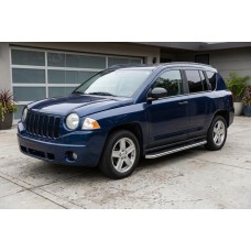 Боковые Подножки Maydos V1 (2 шт., Алюминий и Нержавейка) для Jeep Compass 2006-2016 гг