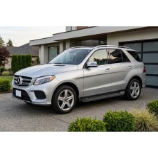 Боковые Подножки Allmond Black (2 шт., Алюминий) для Mercedes GLE/ML class W166 2011-2018 гг