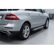 Боковые Подножки Rainbow (2 шт., Алюминий) для Mercedes GLE/ML class W166 2011-2018 гг
