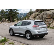 Боковые пороги Allmond Grey (2 шт., алюминий) для Nissan X-trail T32/Rogue 2014-2021 гг
