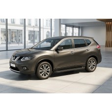 Боковые Подножки Allmond Black (2 шт., Алюминий) для Nissan X-trail T32/Rogue 2014-2021 гг