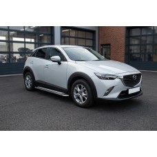 Бокові пороги Maydos V2 (2 шт., нерж) для Mazda CX-3 2015- рр