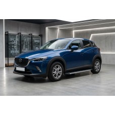 Бокові пороги Maya V1 (2 шт., алюміній) для Mazda CX-3 2015- рр