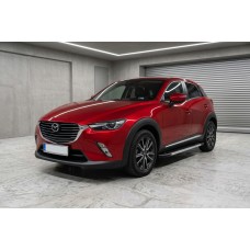 Бокові пороги RedLine V1 (2 шт., алюміній) для Mazda CX-3 2015- рр