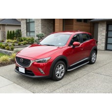 Бокові пороги Tayga Grey (2 шт., алюміній) для Mazda CX-3 2015- рр