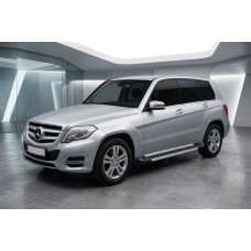 Боковые пороги RedLine V1 (2 шт., алюминий) для Mercedes GLK class X204 2008-2015 гг