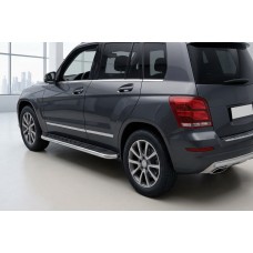 Боковые Подножки Maydos V1 (2 шт., Алюминий и Нержавейка) для Mercedes GLK сlass X204 2008-2015 гг