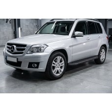 Бокові пороги Bosphorus Black (2 шт., алюміній) для Mercedes GLK class X204 2008-2015 рр