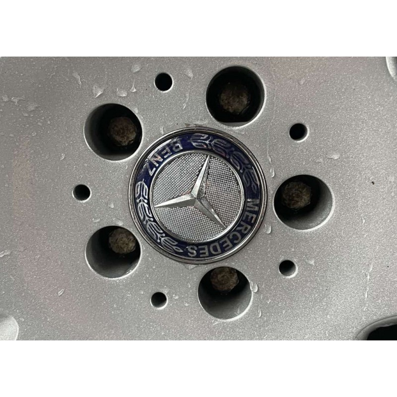 Ковпачки на диски 71/75 мм без кільця (4 шт, сині V2) для Тюнінг Mercedes