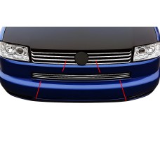 Накладки на решітку в бампер Прямий капот (3 шт, нерж) для Volkswagen T4 Transporter 1990-2003 рр