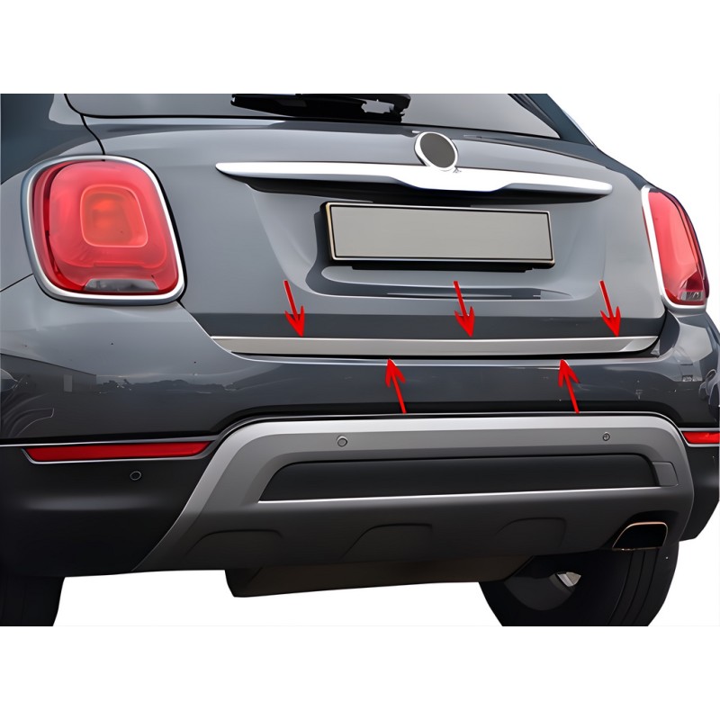 Кромка багажника (нерж) OmsaLine - Італійська нержавійка для Fiat 500X