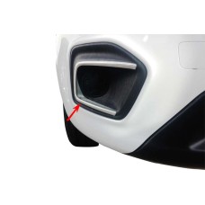 Накладки на противотуманки 2016-2025 (2 шт., нерж.) для Fiat Fiorino/Qubo