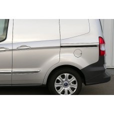 Молдинги сдвижных дверей (2 шт, нерж) для Ford Courier 2014-2023 гг