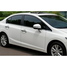 Наружняя окантовка стекол (6 шт, нерж) для Honda Civic Sedan IX 2011-2016 гг