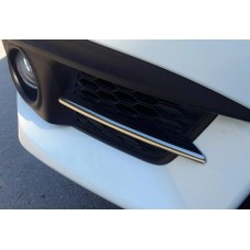 Накладки на противотуманки OmsaLine (2 шт., нерж) для Honda Civic Sedan X 2016-2021 рр