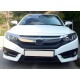 Накладки на противотуманные фары OmsaLine (2 шт., нержавейка) для Honda Civic Sedan X 2016-2021 гг