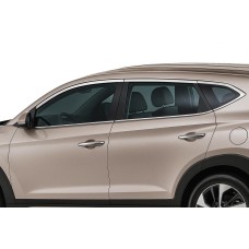 Верхняя окантовка стекол (10 шт, нерж) для Hyundai Tucson TL 2016-2021 гг