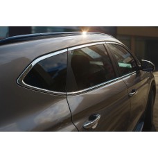 Полная окантовка стекол (14 шт, нерж) для Hyundai Tucson TL 2016-2021 гг