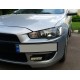 Підставка під номер (пластик) Чорний мат для Mitsubishi Lancer X 2008- рр