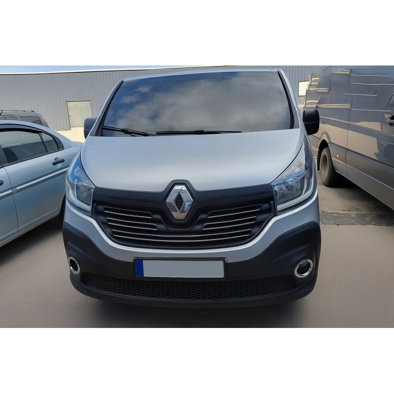 Окантовка протитуманок (2 шт, нерж) Carmos - турецька сталь для Renault Trafic 2015- рр