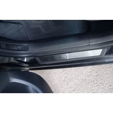 Накладки на пороги Flexill (4шт, нерж) Exclusive для Citroen C-4 2010-2018 рр