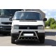 Кенгурятник WT003 60мм (нерж) 50мм, з написом для Volkswagen T4 Transporter 1990-2003 рр