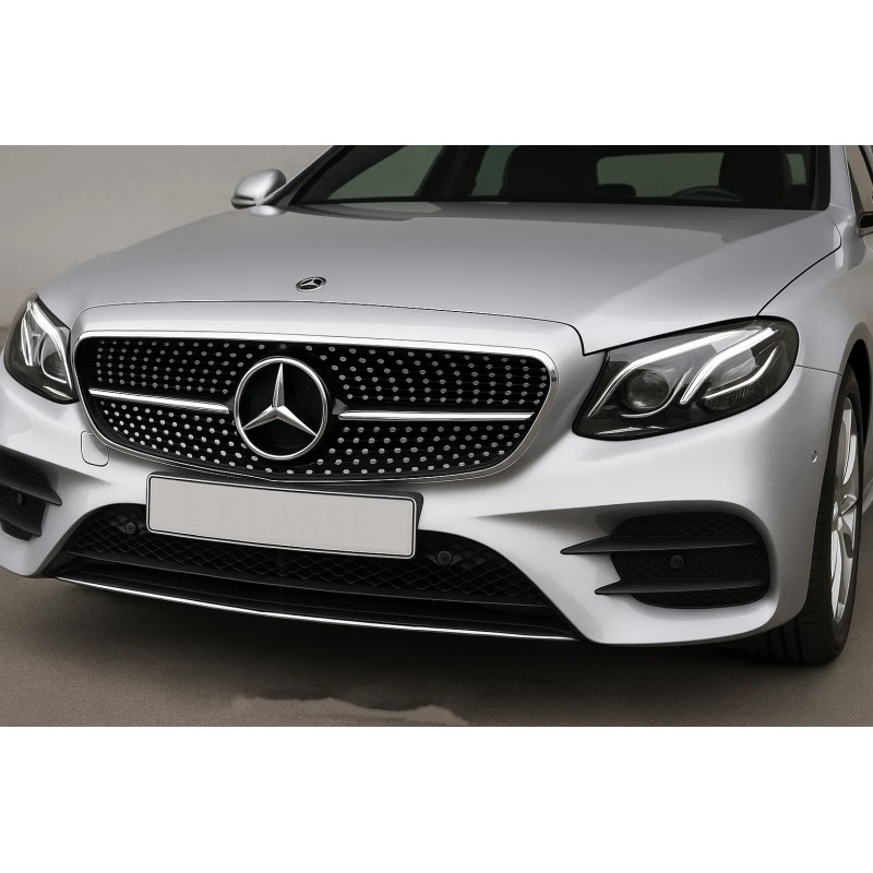Передняя решетка Diamond Black (для Avantgarde 2016-2019) Без места под камеру для Mercedes E-сlass W213