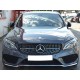 Передняя решетка Diamond Silver 2018-2025, без камеры для Mercedes C-сlass W205